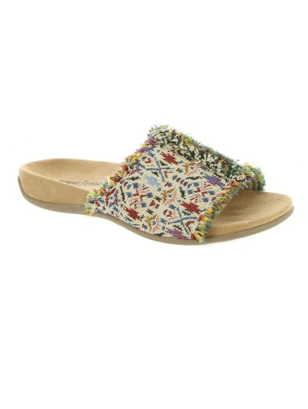 Nib Minnetonka Samara Multicolor Fall Fringed Slip On Flats Size 10 Ww E+ Bsmt